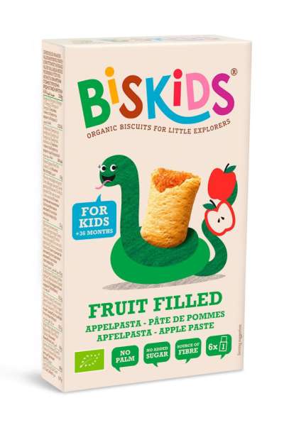 Biskids fruit filled biokeksz almapürével töltve 120 g