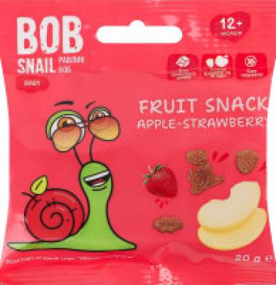 Bob Snail gyümölcs snack alma-eper 20 g