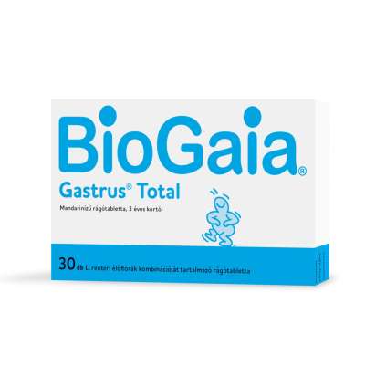 Biogaia gastrus total rágótabletta mandarin ízű 30 db