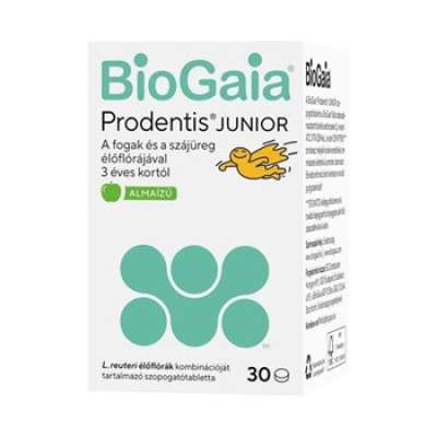 Biogaia prodentis junior szopogatótabletta alma ízű 3 éves kortól 30 db
