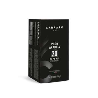 Carraro puro arabica premium kávékapszula nespresso kompatibilis 20 db