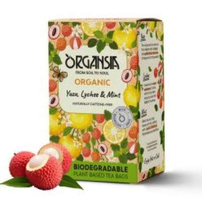 Basilur bio organsia yuzu licsi és menta tea 18db 32,4 g
