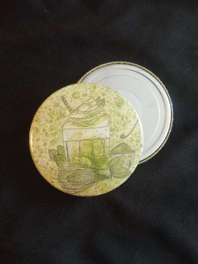  Matcha hűtőmágnes 56 mm – kézzel festett illusztráció alapján - 1 db