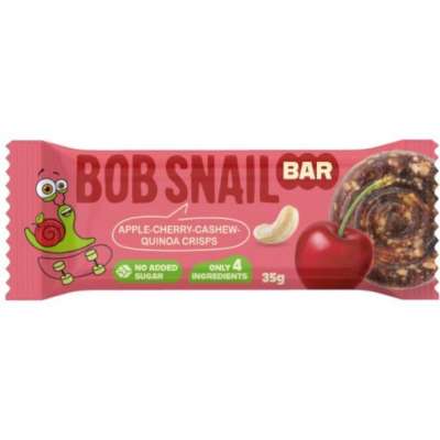 Bob Snail gyümölcsszelet magokkal alma-meggy-kesudió-quinoa ropogós 35 g