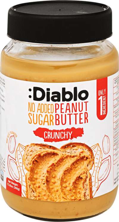 Diablo mogyoróvaj crunchy hozzáadott cukor nélkül 350 g
