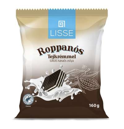Lissé tejkrémmel töltött kakaós ostya 160 g