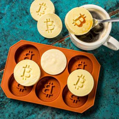 Bitcoin jég-és csokoládéforma