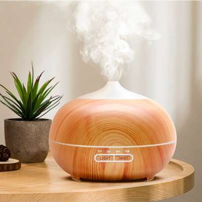 LED-es, ultrahangos fa hatású aroma diffúzor - világos fa