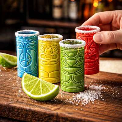 Tiki feles pohár készlet (4 db)