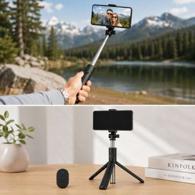 Selfie bot állvánnyal és távirányítóval