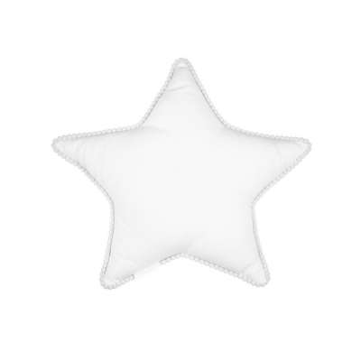Boho Mini csillag dekoratív párna - Fehér