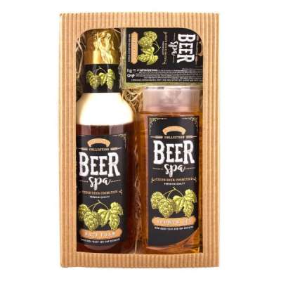 Beer Spa sörös kozmetikai ajándékcsomag (tusfürdő, habfürdő, szappan)
