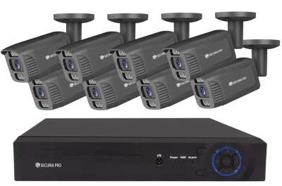 Securia Pro IP kamerarendszer NVR8CHV4S-B smart, fekete Felvétel: 6 TB merevlemez
