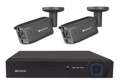 Securia Pro kamerarendszer NVR2CHV4S-B smart, fekete Felvétel: merevlemez nélkül