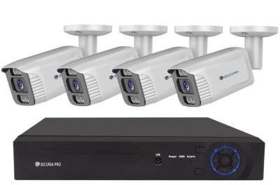 Securia Pro IP kamerarendszer NVR4CHV8S-W smart SONY, fehér Felvétel: 4 TB merevlemez