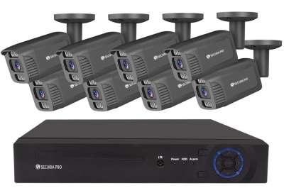 Securia Pro IP kamerarendszer NVR8CHV8S-B smart SONY, fekete Felvétel: 8 TB merevlemez
