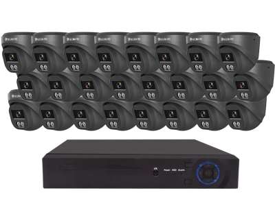 Securia Pro IP kamerarendszer NVR24CHV8S-B DOME smart SONY, fekete Felvétel: merevlemez nélkül