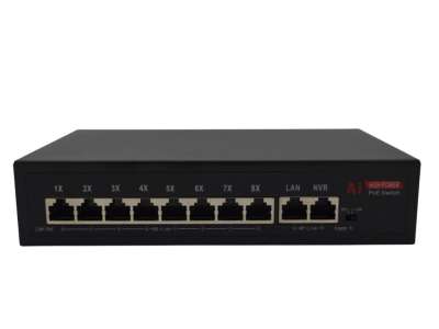 Securia Pro PoE Switch 8 port + 2 port 1000Mbit High Power - N2582P