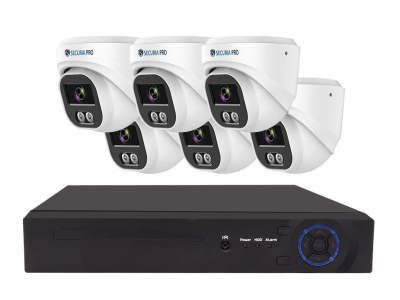 Securia Pro IP 6 kamerarendszer 6MPx NVR6CHV6S-W DOME smart, fehér, fém