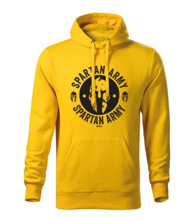 DRAGOWA  kapucnis férfi pulóver Archelaos, sárga 320g / m2