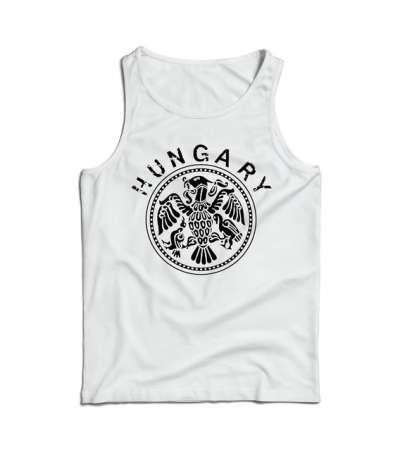 DRAGOWA férfi ujjatlan trikó magyar, fehér 160g/m2