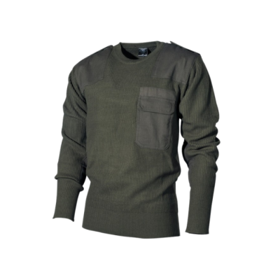 MFH BW pulóver mellzsebbel,  olivazöld