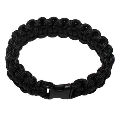 MFH fekete paracord karkötő csattal, szélesség 1,9cm