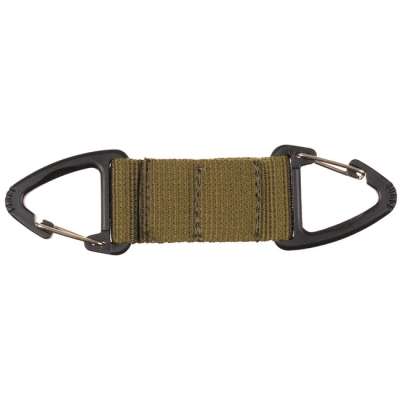 MFH megfordítható karabiner biztonsági zárral, olajzöld színű