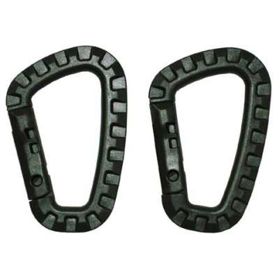 MFH műanyag karabiner 2db, oliva színű