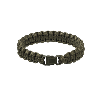 Mil-tec Survival Paracord karkötő 15 mm, olivazöld