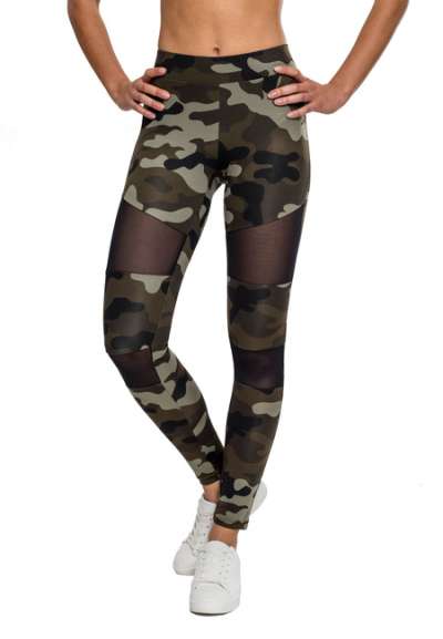 Urban Classics női Tech Mesh leggings, woodcamo