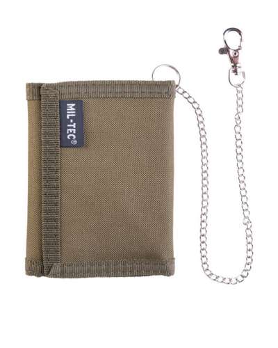 Mil-tec pénztárca lánccal - olívazöld