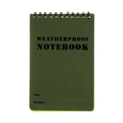 WARAGOD vizálló notesz, zöld, 15.2 x 10.1cm