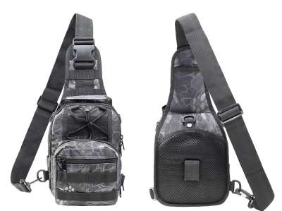 WARAGOD Soldat assault S crossbody táska, snake grey black