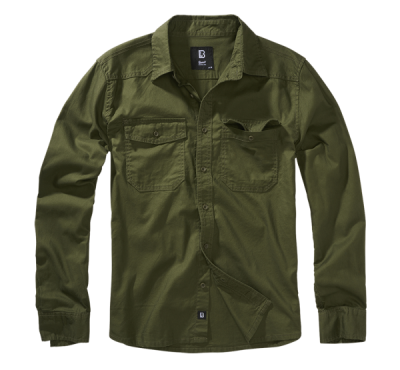 Brandit Flanellshirt ing, olivazöld