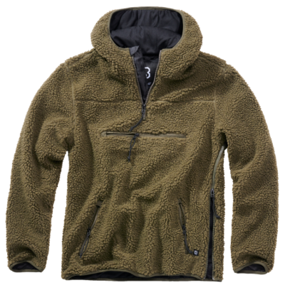 Brandit Teddyfleece Worker Pullover, olivazöld