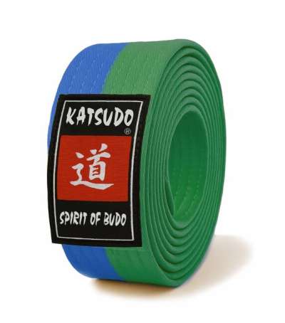 Katsudo Judo öv, zöld-kék