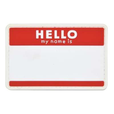WARAGOD FELVARRÓ Hello My Name is PVC Patch Red