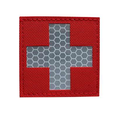 WARAGOD FELVARRÓ Reflective Fabric Cross Medic Patch Red and White