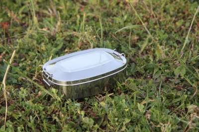 BasicNature Rozsdamentes acél uzsonnás doboz 0,45 l