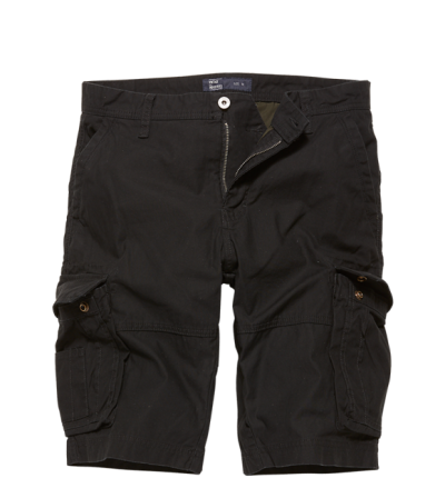 Vintage Industries evezős rövidnadrág, fekete