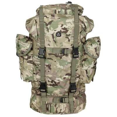 MFH Hátizsák MOLLE 65L, alumínium rúd, op.-camo