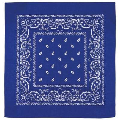 MFH Sál, királykék-fehér, kb. 55 x 55 cm, pamut