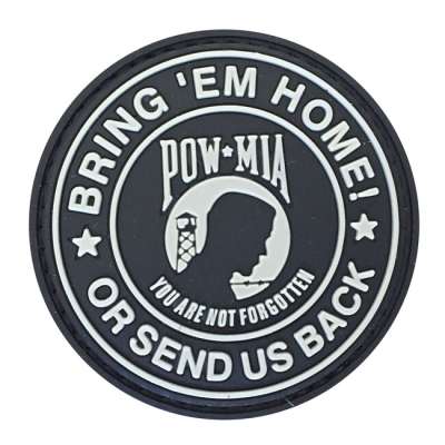 WARAGOD FELVARRÓ Bring Them Home or Send us back.You are not forgotten PVC Patch Black