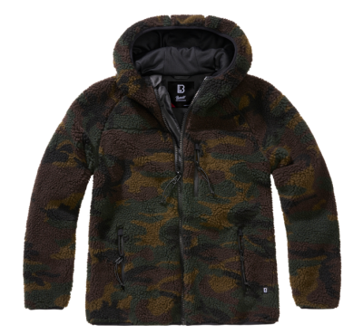 Brandit női Teddyfleece dzseki kapucnival, woodland, Woodland