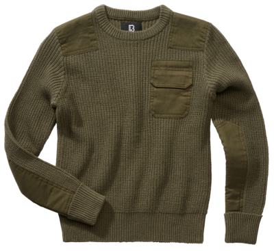 Brandit gyermek BW pulóver, olívazöld