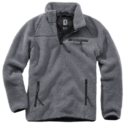 Brandit gyapjú kabát Teddyfleece Troyer, antracit
