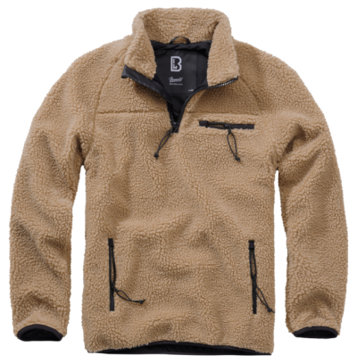 Brandit gyapjú kabát Teddyfleece Troyer, teve színű
