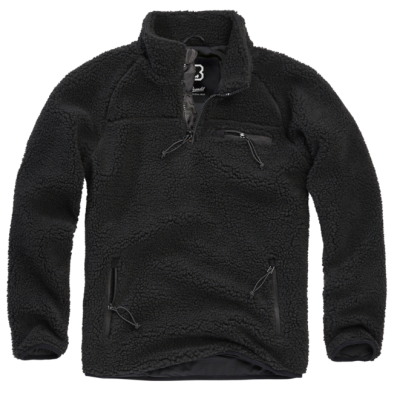 Brandit gyapjú kabát Teddyfleece Troyer, fekete