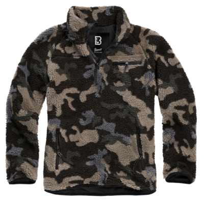 Brandit gyapjú kabát Teddyfleece Troyer, darkcamo
